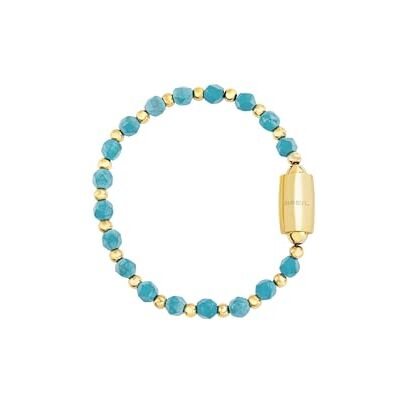 BREIL , Colección Magnetica System, pulsera de mujer Small Sea & Sky de acero pulido y bolas de pasta de turquesa, práctico cierre con imán, medida 19 cm, idea de regalo para mujer BREIL , Colección Magnetica System, pulsera de mujer Small Sea & Sky de acero pulido y bolas de pasta de turquesa, práctico cierre con imán, medida 19 cm, idea de regalo para mujer