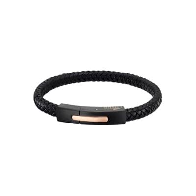 Lotus Pulsera Hombre Cuero Brazalete de Diseño Sofisticado, Lotus Pulsera Hombre Cuero Brazalete de Diseño Sofisticado,