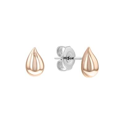 Calvin Pendientes de Botón para Mujer Colección SCULPTURED DROPS en Oro Rosado Calvin Pendientes de Botón para Mujer Colección SCULPTURED DROPS en Oro Rosado