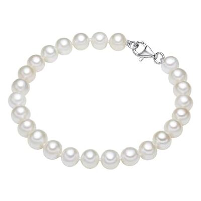 Valero Pearls Pulsera de Perlas para Mujer Plata de ley 925 Valero Pearls Pulsera de Perlas para Mujer Plata de ley 925