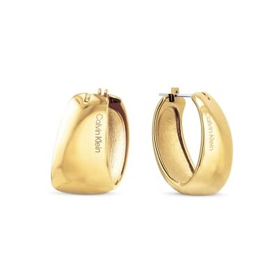 Calvin Pendientes de la colección MODERN PURITY de para mujer en acero inoxidable con baño de oro amarillo, Calvin Pendientes de la colección MODERN PURITY de para mujer en acero inoxidable con baño de oro amarillo,