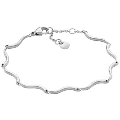 Skagen Pulsera de cadena para mujer Essential Waves de acero inoxidable, , Tono plateado Skagen Pulsera de cadena para mujer Essential Waves de acero inoxidable, , Tono plateado