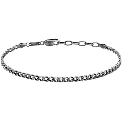 Sector No Limits Pulsera para hombre de plata 925 rodiada con cadena Grumetta, colección Silver Collection – SAXY04, mediano, Plata de ley, Cristal Sector No Limits Pulsera para hombre de plata 925 rodiada con cadena Grumetta, colección Silver Collection – SAXY04, mediano, Plata de ley, Cristal