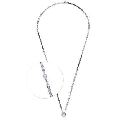 JEWELS BY LEONARDO Collar Clip & Mix Manon de Acero Inoxidable Plateado, Cristal Azul y Perlas de Catseye Azul Oscuro, 80-81,3 cm de Longitud, Regalo para Mujer, JEWELS BY LEONARDO Collar Clip & Mix Manon de Acero Inoxidable Plateado, Cristal Azul y Perlas de Catseye Azul Oscuro, 80-81,3 cm de Longitud, Regalo para Mujer,