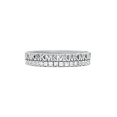 Michael Kors Anillos de Plata de Ley en Tono Plateado Premium para Mujer Michael Kors Anillos de Plata de Ley en Tono Plateado Premium para Mujer