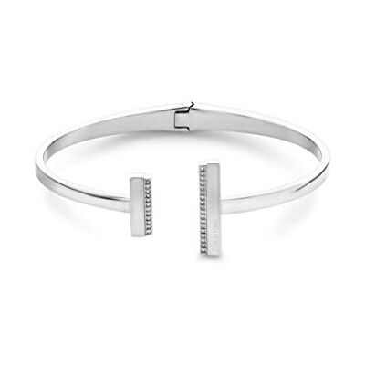 Calvin Pulsera Bangle Abierta para Mujer Colección MINIMAL LINEAR en Acero Inoxidable con Cristales Calvin Pulsera Bangle Abierta para Mujer Colección MINIMAL LINEAR en Acero Inoxidable con Cristales