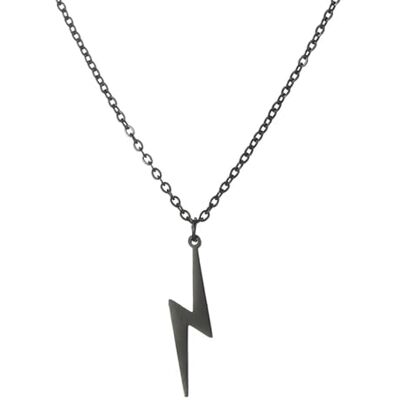 BlackAmazement Collar de acero inoxidable 316L, colgante de rayo, trueno, rayo, Thunderstruck, negro, dorado, plateado, motorista, mujer y hombre BlackAmazement Collar de acero inoxidable 316L, colgante de rayo, trueno, rayo, Thunderstruck, negro, dorado, plateado, motorista, mujer y hombre