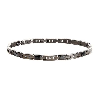 BREIL CERAMIC BRICK Pulsera para hombre (acero, cierre plegable y circonitas, longitud: 22 cm), Mittelgroße, Metal, No es una piedra preciosa BREIL CERAMIC BRICK Pulsera para hombre (acero, cierre plegable y circonitas, longitud: 22 cm), Mittelgroße, Metal, No es una piedra preciosa