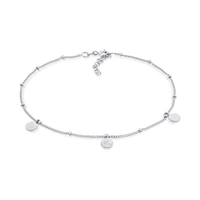 Elli Tobillera Fußschmuck de Mujer con Bola martillada en Plata de Ley 925 Elli Tobillera Fußschmuck de Mujer con Bola martillada en Plata de Ley 925
