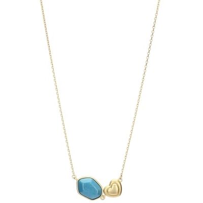 THUN Collar con piedra de cerámica y corazón cerámica, metal Colección dedicada a ti 40 + 5 cm THUN Collar con piedra de cerámica y corazón cerámica, metal Colección dedicada a ti 40 + 5 cm
