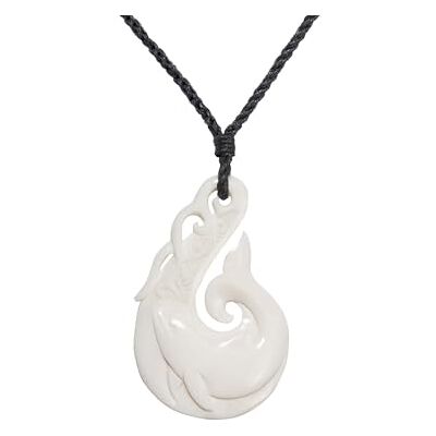 81stgeneration Colgante Hei Matau Grande de Hueso Tallado con Delfín Accesorio Surfero para Hombre Collar Tribal con Anzuelo Amuleto Maorí de Olas del Océano Joyería Marina para Mujer 81stgeneration Colgante Hei Matau Grande de Hueso Tallado con Delfín Accesorio Surfero para Hombre Collar Tribal con Anzuelo Amuleto Maorí de Olas del Océano Joyería Marina para Mujer