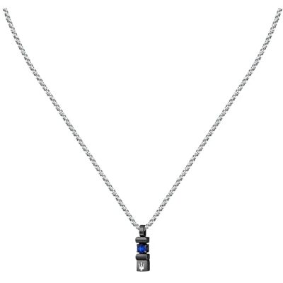 Maserati Collar para Hombre en Acero, Zafiros Sostenibles, Colección Sapphire JM334AXO05 Maserati Collar para Hombre en Acero, Zafiros Sostenibles, Colección Sapphire JM334AXO05