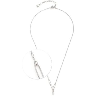 JEWELS BY LEONARDO Collar Ciao Peggy • Cadena corta de ancla de espejo de acero inoxidable plateado • Colgante de perlas • Mezcla de diferentes tipos de cadena • 42-47 cm de longitud • Regalo para JEWELS BY LEONARDO Collar Ciao Peggy • Cadena corta de ancla de espejo de acero inoxidable plateado • Colgante de perlas • Mezcla de diferentes tipos de cadena • 42-47 cm de longitud • Regalo para