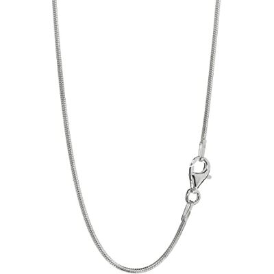 NKlaus collar 80cm cadena de serpiente redonda plata 925 collar 1,2mm de ancho cadena de plata NKlaus collar 80cm cadena de serpiente redonda plata 925 collar 1,2mm de ancho cadena de plata