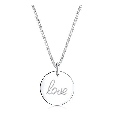 Elli Collar Mujer Colgante de Letras de Love en Filigrana de Plata de Ley 925 Elli Collar Mujer Colgante de Letras de Love en Filigrana de Plata de Ley 925