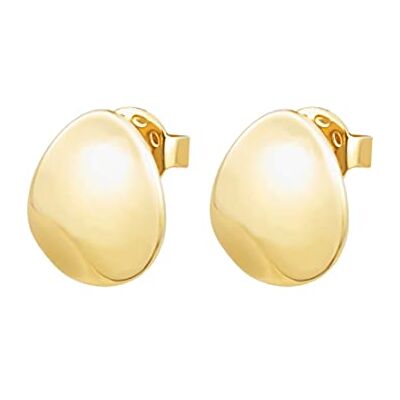 BREIL , Colección B Whisper, Pendientes de Mujer de Acero Pulido Dorado, con Práctico Cierre de Mariposa, Superficie Irregular, Sinuosa y Brillante, Color Dorado, 11x10 mm, Idea de Regalo para Mujer BREIL , Colección B Whisper, Pendientes de Mujer de Acero Pulido Dorado, con Práctico Cierre de Mariposa, Superficie Irregular, Sinuosa y Brillante, Color Dorado, 11x10 mm, Idea de Regalo para Mujer