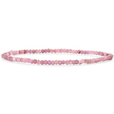 Bling Jewelry Mini Dainty Tiny Petite Semilla Caviar Bead Apilamiento Ronda Facetado Genuino Natural Piedra Preciosa Rosa Turmalina Bola Apilable Strand Pulsera Elástica Para Mujer Adolescente Ajustable Bling Jewelry Mini Dainty Tiny Petite Semilla Caviar Bead Apilamiento Ronda Facetado Genuino Natural Piedra Preciosa Rosa Turmalina Bola Apilable Strand Pulsera Elástica Para Mujer Adolescente Ajustable
