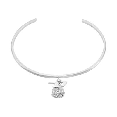 Diesel D Logo Pulsera de acero inoxidable en tono plateado para hombre Diesel D Logo Pulsera de acero inoxidable en tono plateado para hombre