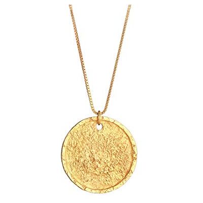 Kuzzoi Collar de plata para hombre con colgante de moneda redonda (25 mm), collar para hombre en plata de ley 925 chapada en oro, cadena dorada con moneda antigua, cadena para hombre con colgante Kuzzoi Collar de plata para hombre con colgante de moneda redonda (25 mm), collar para hombre en plata de ley 925 chapada en oro, cadena dorada con moneda antigua, cadena para hombre con colgante