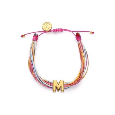 SINGULARU Pulsera Color Rainbow Personalizada. Acero con Baño en Oro de 18 Kt y Cordón. Joyas Para Mujer. SINGULARU Pulsera Color Rainbow Personalizada. Acero con Baño en Oro de 18 Kt y Cordón. Joyas Para Mujer.