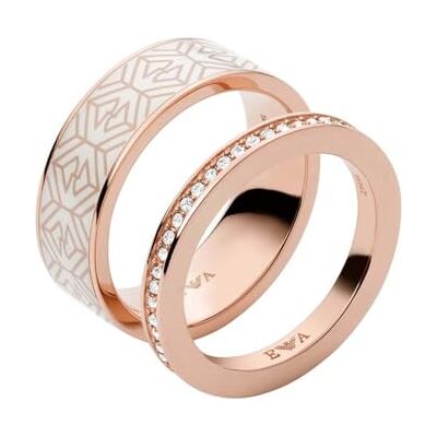 Giorgio Armani Anillo para Mujer Acero Inoxidable en Tono Oro Rosa Giorgio Armani Anillo para Mujer Acero Inoxidable en Tono Oro Rosa