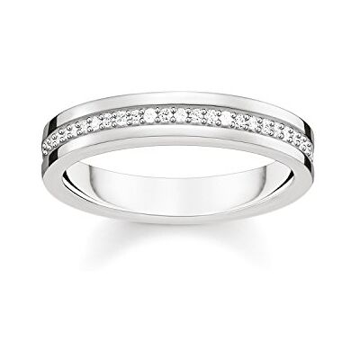 Thomas Sabo Anillo para mujer de plata de ley 925 TR2117-051-14, 56, Metal precioso Thomas Sabo Anillo para mujer de plata de ley 925 TR2117-051-14, 56, Metal precioso