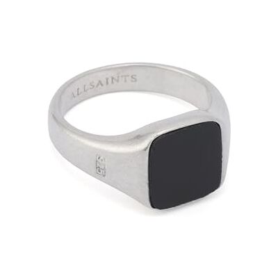 AllSaints All Saints anello con onice da uomo, gioiello dal carattere deciso con pietra in onice nera, accessorio maschile, realizzato in argento sterling, colore onice, taglia M AllSaints All Saints anello con onice da uomo, gioiello dal carattere deciso con pietra in onice nera, accessorio maschile, realizzato in argento sterling, colore onice, taglia M