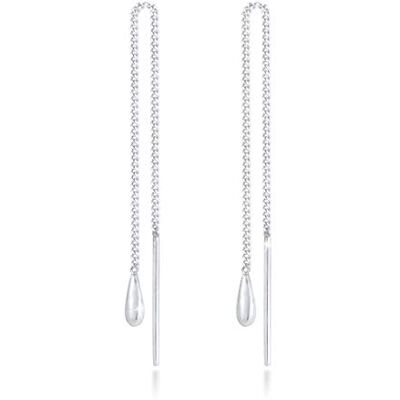 Elli Pendientes Mujeres Pendientes Colgando Gota Colgante Pull Through Básico en Plata de Ley 925 Elli Pendientes Mujeres Pendientes Colgando Gota Colgante Pull Through Básico en Plata de Ley 925