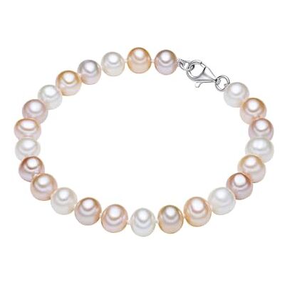 Valero Pearls Pulsera de Perlas para Mujer Plata de ley 925 Valero Pearls Pulsera de Perlas para Mujer Plata de ley 925