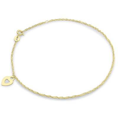 CARISSIMA Tobillera de mujer con oro amarillo de 9 quilates (375/1000), sin gema CARISSIMA Tobillera de mujer con oro amarillo de 9 quilates (375/1000), sin gema