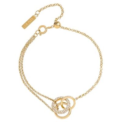 Olivia Burton Pulsera para Mujer Colección CLASSIC CRYSTAL INTERLINK en Oro Amarillo Claro con Anillos Entrecruzados y Cristales Olivia Burton Pulsera para Mujer Colección CLASSIC CRYSTAL INTERLINK en Oro Amarillo Claro con Anillos Entrecruzados y Cristales