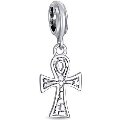 Bling Jewelry Religiosa Clave De La Vida Egipcio Ankh Cruz Colgante Encanto Bead Para Mujer Adolescente Oxidado .925 Plata De Ley Se Adapta A Pulsera Europea Bling Jewelry Religiosa Clave De La Vida Egipcio Ankh Cruz Colgante Encanto Bead Para Mujer Adolescente Oxidado .925 Plata De Ley Se Adapta A Pulsera Europea