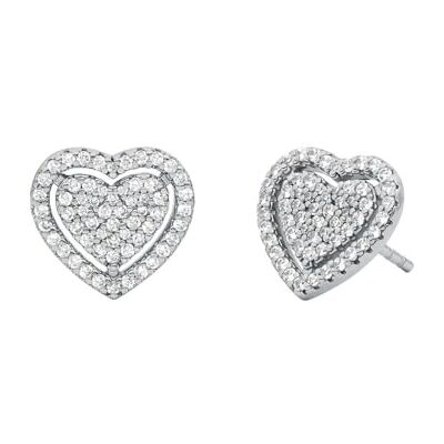 Michael Kors Pendientes para mujer de plata con piedras semipreciosas y cierre de poste Michael Kors Pendientes para mujer de plata con piedras semipreciosas y cierre de poste