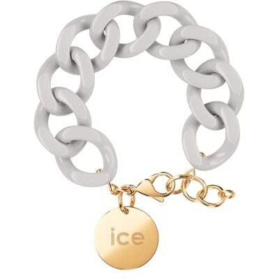 ICE-WATCH ICE Jewellery, Chain bracelet, Wind, Pulsera de malla gris XL para mujer con medalla de oro () ICE-WATCH ICE Jewellery, Chain bracelet, Wind, Pulsera de malla gris XL para mujer con medalla de oro ()