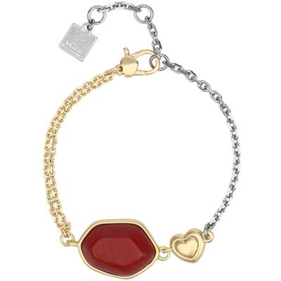 THUN Pulsera con piedra y corazón cerámica Colección Dedicato a Te 16 + 3 cm THUN Pulsera con piedra y corazón cerámica Colección Dedicato a Te 16 + 3 cm