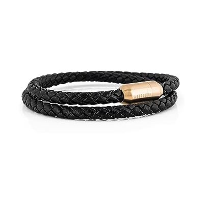 Akitsune Suprema Magnético Brazalete de Cuero Mujer Hombreas Hombre Acero Inoxidable Envuelto Doble Pulsera Negro Mate Plata Akitsune Suprema Magnético Brazalete de Cuero Mujer Hombreas Hombre Acero Inoxidable Envuelto Doble Pulsera Negro Mate Plata