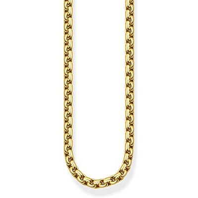 Thomas Sabo Cadena Venezia para hombre chapada en plata de ley 925 con chapado en oro amarillo 750, longitud 60 cm, 60cm, Plata esterlina Yellow Gold, No es una piedra preciosa Thomas Sabo Cadena Venezia para hombre chapada en plata de ley 925 con chapado en oro amarillo 750, longitud 60 cm, 60cm, Plata esterlina Yellow Gold, No es una piedra preciosa