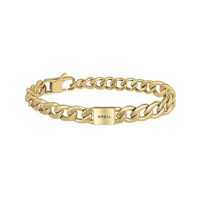 BREIL joyas colección LOGOMANIA, PULSERAS DE ACERO COLOR ORO PARA HOMBRE talla 22 SIN PIEDRAS BREIL joyas colección LOGOMANIA, PULSERAS DE ACERO COLOR ORO PARA HOMBRE talla 22 SIN PIEDRAS