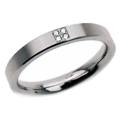 Boccia Anillo de Titanio con Diamante, Talla 13 (16,88 mm) Boccia Anillo de Titanio con Diamante, Talla 13 (16,88 mm)