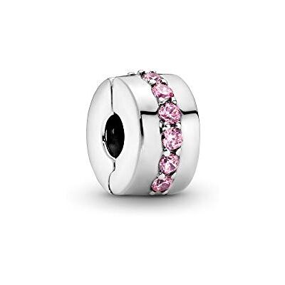 PANDORA Rosafarbene funkelnde Linie Clip Colgante PANDORA Rosafarbene funkelnde Linie Clip Colgante