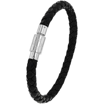 Joop! pulsera de acero inoxidable de cuero de los hombres de la joyería del brazo, 21 cm, plata, Viene en caja de regalo de joyería, Joop! pulsera de acero inoxidable de cuero de los hombres de la joyería del brazo, 21 cm, plata, Viene en caja de regalo de joyería,