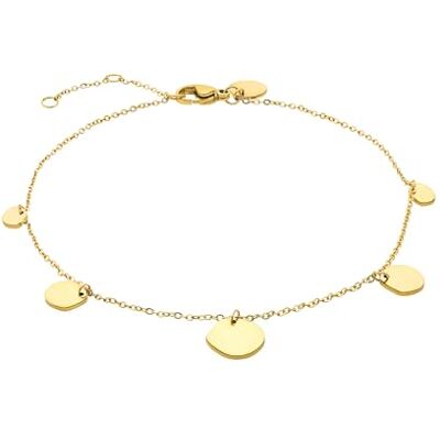 LIEBESKIND Berlin Tobillera de acero inoxidable en oro IP, 27 cm, Acero inoxidable, No es una piedra preciosa LIEBESKIND Berlin Tobillera de acero inoxidable en oro IP, 27 cm, Acero inoxidable, No es una piedra preciosa