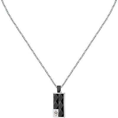 Maserati Collar para hombre de acero, cerámica, IP negro, oro rosa IP, colección cerámica – JM423ATZ27 Maserati Collar para hombre de acero, cerámica, IP negro, oro rosa IP, colección cerámica – JM423ATZ27
