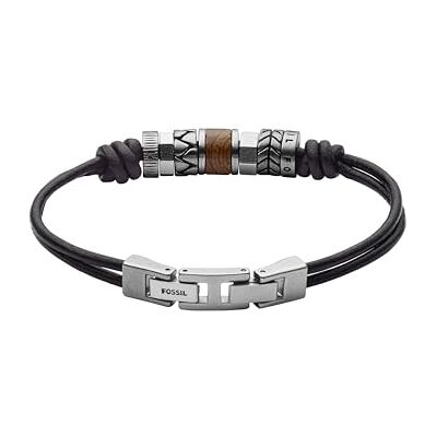 Fossil Pulsera para hombre en acero o piel con cierre desplegable Fossil Pulsera para hombre en acero o piel con cierre desplegable