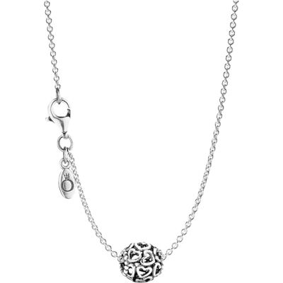 PANDORA Collar para mujer Hearty elegante collar para mujer, hermoso set de regalo para mujeres de moda, , 45cm, Plata, No es una piedra preciosa PANDORA Collar para mujer Hearty elegante collar para mujer, hermoso set de regalo para mujeres de moda, , 45cm, Plata, No es una piedra preciosa
