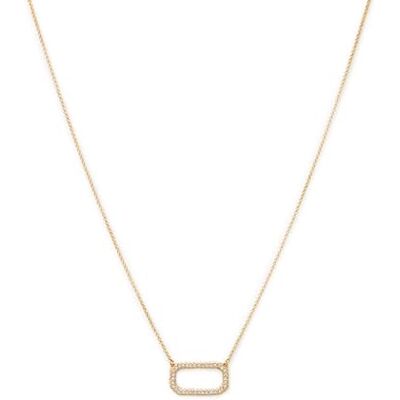 AllSaints Collar con colgante hexagonal de piedra de . Joya con cadena delicada y detalles de piedra natural. Cierre de langosta. Fabricado en latón dorado AllSaints Collar con colgante hexagonal de piedra de . Joya con cadena delicada y detalles de piedra natural. Cierre de langosta. Fabricado en latón dorado