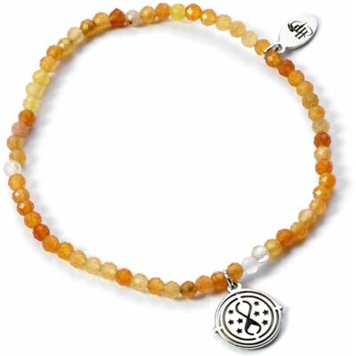 Harry Potter Pulsera de plata de ley con cristales y colgante de giratiempo de plata de ley, talla única Harry Potter Pulsera de plata de ley con cristales y colgante de giratiempo de plata de ley, talla única