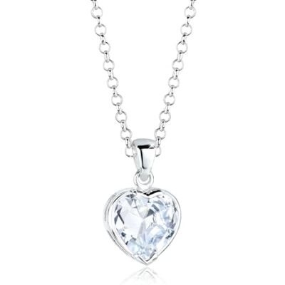 Elli Collares Collar para mujer con colgante de corazón, elegante símbolo de amor con cristal de circonita, de plata de ley 925 Elli Collares Collar para mujer con colgante de corazón, elegante símbolo de amor con cristal de circonita, de plata de ley 925