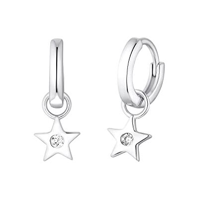 s.Oliver Pendientes de aro Plata de Ley 925 niñas, pendientes infantiles, con circonitas sintéticas, viene en caja regalo joyería s.Oliver Pendientes de aro Plata de Ley 925 niñas, pendientes infantiles, con circonitas sintéticas, viene en caja regalo joyería
