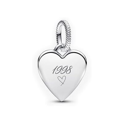 PANDORA Collar Engravable Heart Sterling Silver Pendant Marca PANDORA Collar Engravable Heart Sterling Silver Pendant Marca